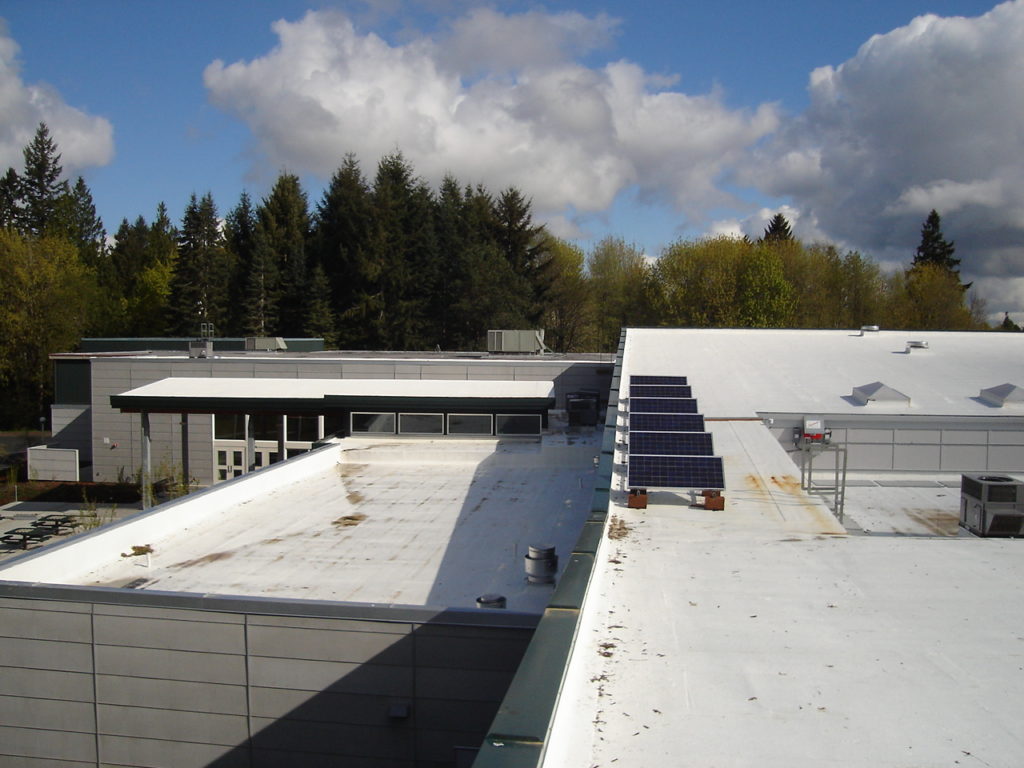 Photovoltaic Roof Mounted Array at Washington Middle School