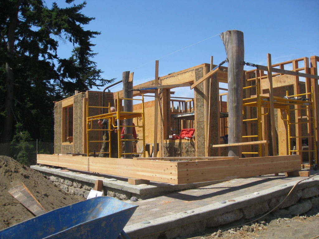 Straw/Clay Insulation and Permeable wall system at Port Townsend Ecovillage