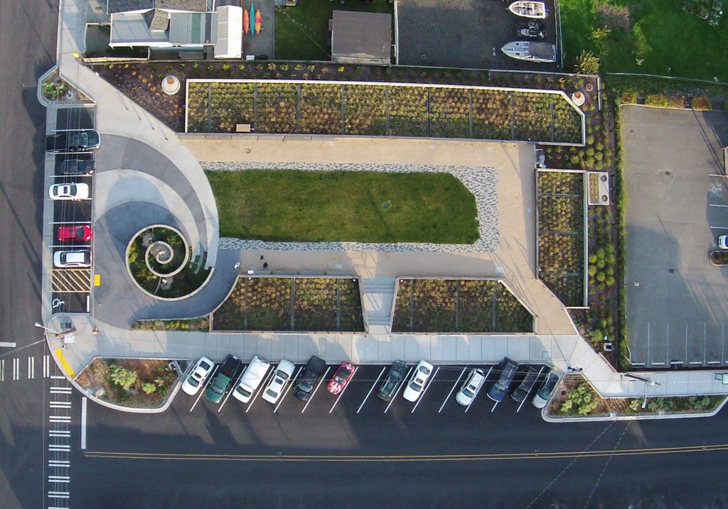 Green Stormwater Park in Small Beachside Town Manchester, WA
